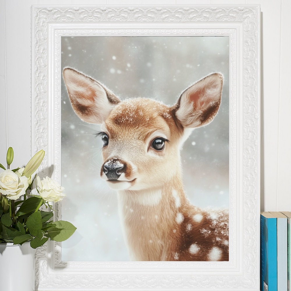 Deer Fawn Wall Art Print Poster Unframed - Watercolor Animal Print - Picture 8 of 9
